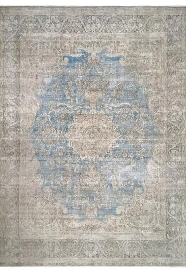 BAYAT - 389cm x 295cm (12'9 x 9'8) - BLUE BAYAT RUG - HANDMADE RUG COMPANY