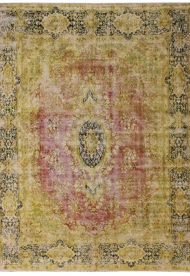 KIRMAN BAYAT - 392cm x 278cm (12'10 x 9'2) - VINTAGE RUGS - HANDMADE RUG COMPANY