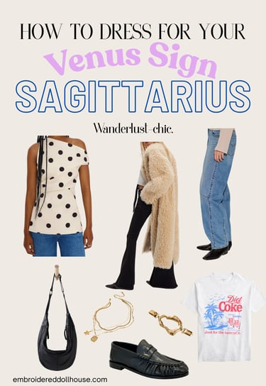 How to dress for your Venus sign picture collage featuring inspiration from reformation, free people