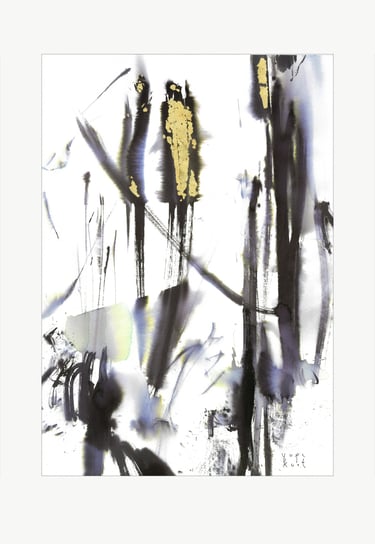 Watercolor art was created in the artist's Yuge Kurt studio. One-of-a-kind Artwork. In the grass
