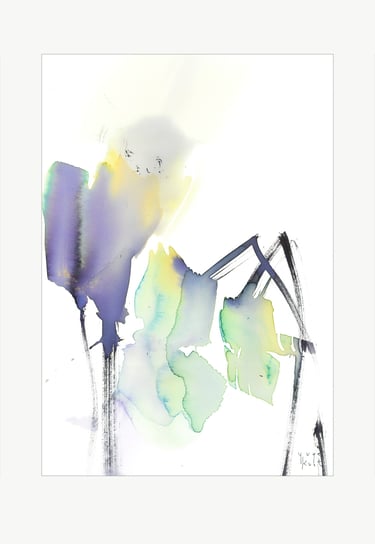 Watercolor art was created in the artist's Yuge Kurt studio. One-of-a-kind Artwork. Singing plants
