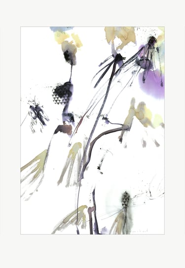 Watercolor art was created in the artist's Yuge Kurt studio. One-of-a-kind Artwork. Flowers