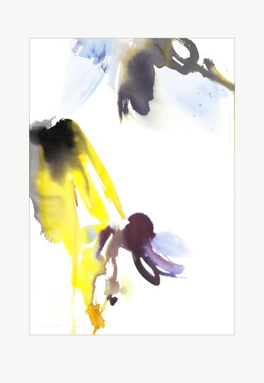 Watercolor art was created in the artist's Yuge Kurt studio. One-of-a-kind Artwork. Flowers