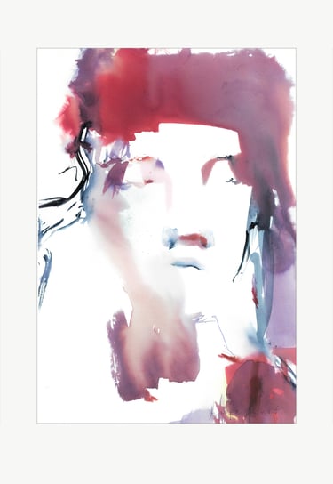 Watercolor art was created in the artist's Yuge Kurt studio. One-of-a-kind Artwork. Meditation