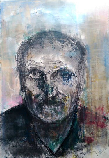 Retrato de Antonio López, óleo y pastel del artista Argi Girón. Artist, painter, portrait, art