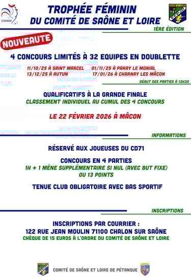 affiche trophée féminin du CD71