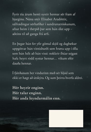 íslensk spennusaga sálfræðileg skáldsaga norrænn noir íslensk bókmenntir sálfræðileg spennubók