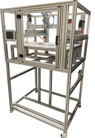 Multi-axis gantry robot. Control panel can be integrated under