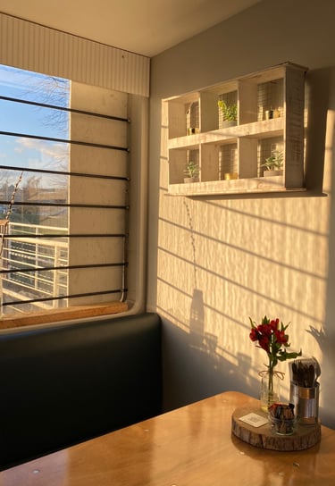 a cosy corner of the ark northampton pictured at sunset at golden hour