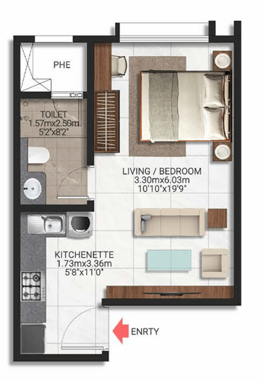 Brigade Lakecrest Studio Floor Plan