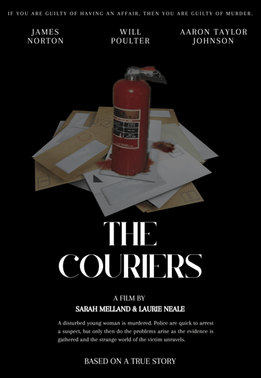 Movie poster for “The Couriers.” Legal thriller about a murder case, media obsession & buried truths