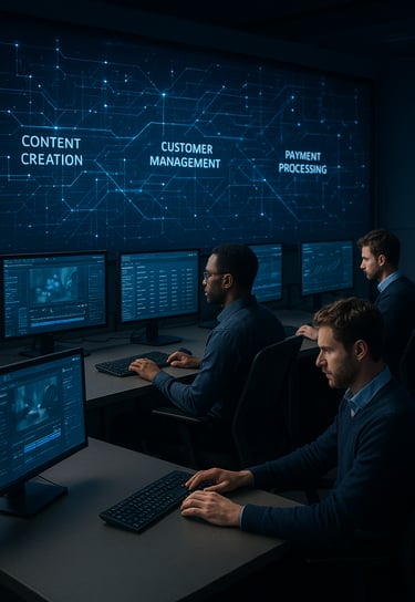 Centro-operações-high-tech-com-múltiplas-estações-trabalho