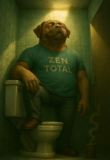 Ficha de personaje de 'Cagada Pagada' sobre un fondo de ladrillos.