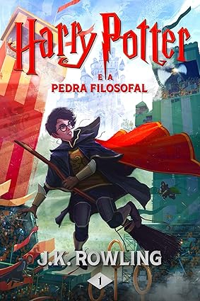 Capa do primeiro livro da saga Harry Potter e a Pedra Filosofal