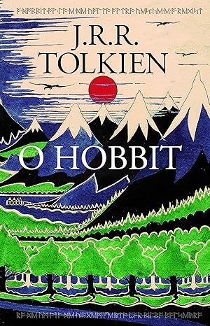 Livro O Hobbit de J.R.R. Tolkien em edição de capa dura