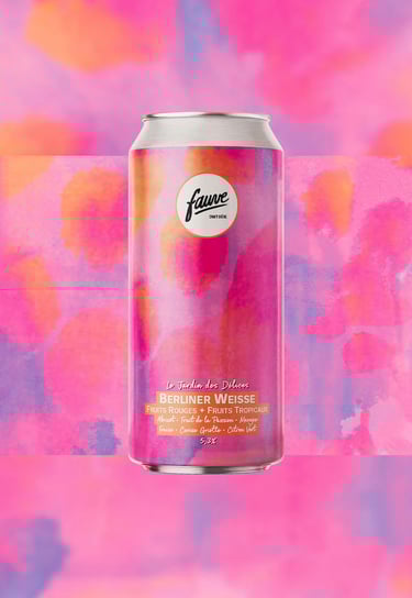 canette colorée et illustrée de bière berliner Weisse