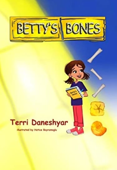 a cartoon girl with a book about the story of betty bones