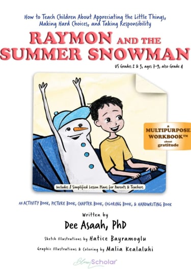 a boy in a yellow shirt and his snowman friend