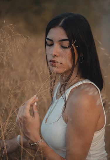 fotografía de modelo en la naturaleza