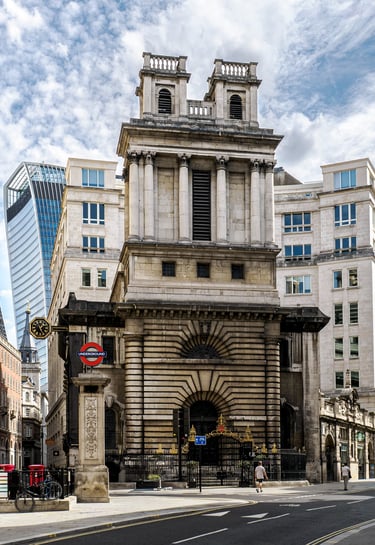 St Mary Woolnoth front façade