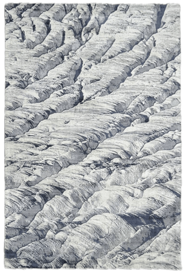 Handloom printed grey mountain ridge rug AT-1246 -Vezari Living