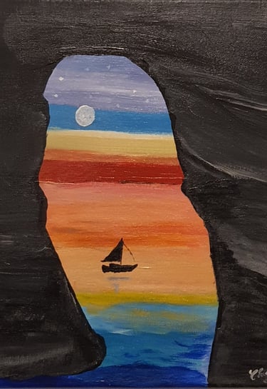 Réf : SUR250518. Au bout du tunnel. 24x33cm. 90€.