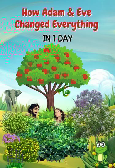 a cartoonish picture of a man and woman in a garden