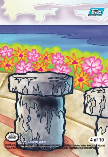 Stickers 4 of 10 Topps Pokémon The Movie 2000 back