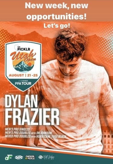 Dylan Frazier at the PPA Picklr Utah Open