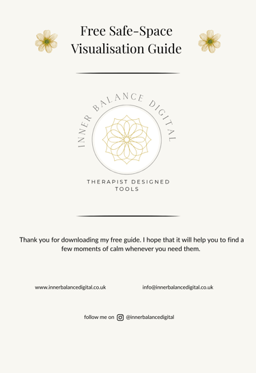 Safe Space Visualisation Guide - therapist-designed guide mockup