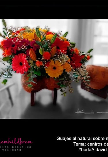 Güajes florero para eventos