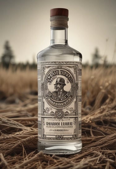 A vibrant bottle of flavored vodka with bright citrus fruits around it, highlighting its zesty taste.