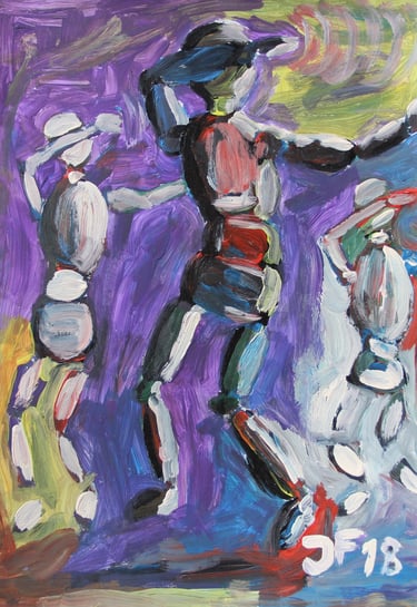 a painting of dancing figures