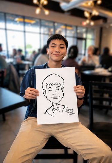 Live caricature drawing