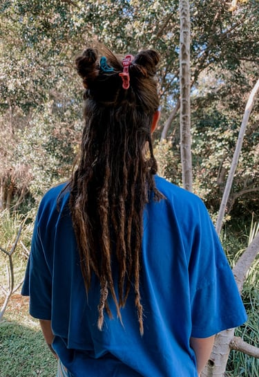 a woman with dreadlocks