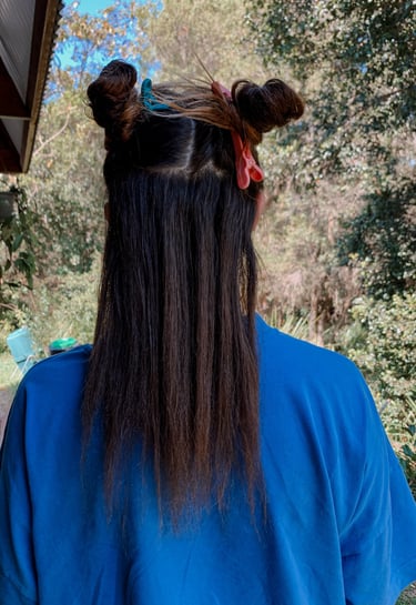 a woman with dreadlocks