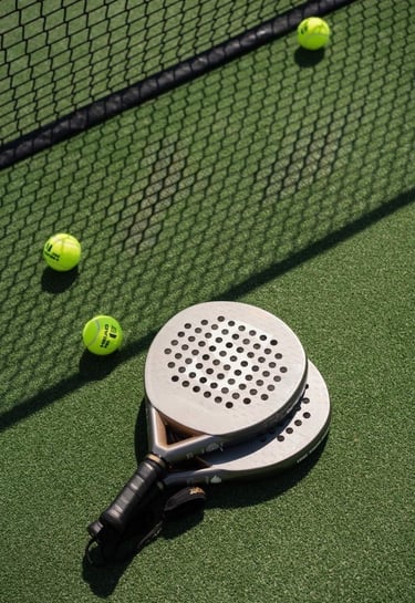 Lapangan padel dengan pasir silika