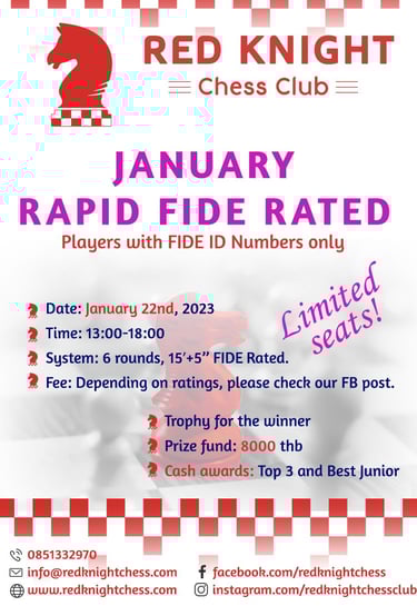 Red Knight Chess Club, Bangkok Thailand. FIDE Rated Rapid