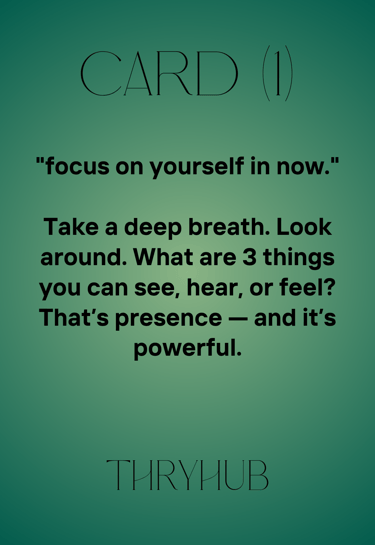 Live the Moment , Be Present & Grounded