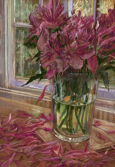 Digital drawing - The peonies have lost their sh*t