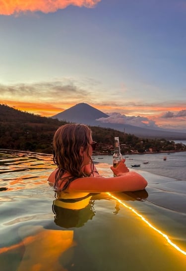 Sunset point Amed Beach Karangasem Bali