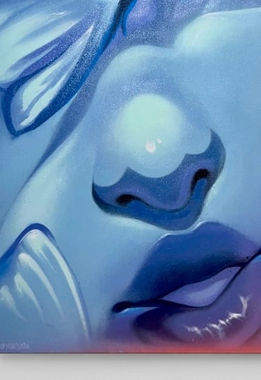 Live painting sobre lienzo para eventos por Ona Salvador