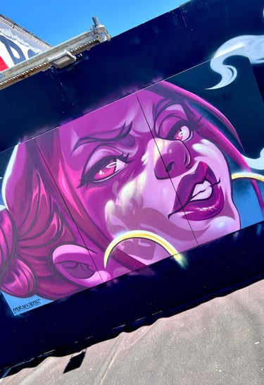 Live Painting mural por Ona Salvador. Pintura en vivo para eventos.