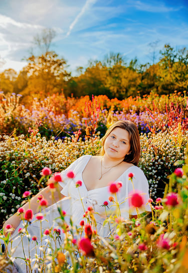 Elizabethtown PA Senior pictures at Country Joy Flowers by a Lancaster PA senior picture photographer