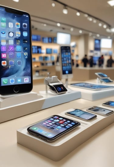 A sleek smartphone displayed on a colorful background with youthful tones.