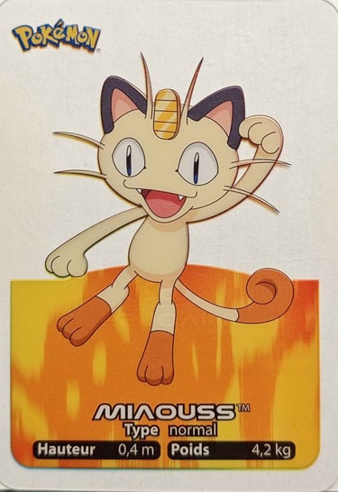 52 Miaouss Lamincards Pokémon série 1