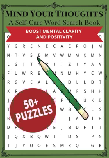 word search book mockup cover