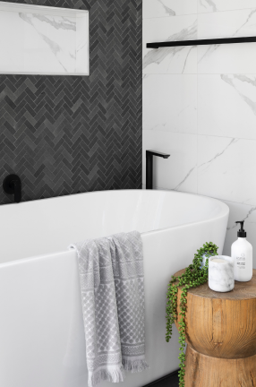 revestimentos que contrastam, ambientes nobres