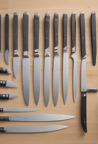 Shiny stainless steel pots and pans stacked on a stove
