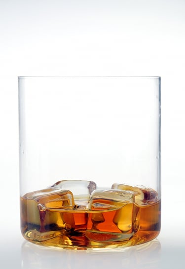 Lenora glass, Ultra-thin wall glass, thin wall glass with ice and liquid